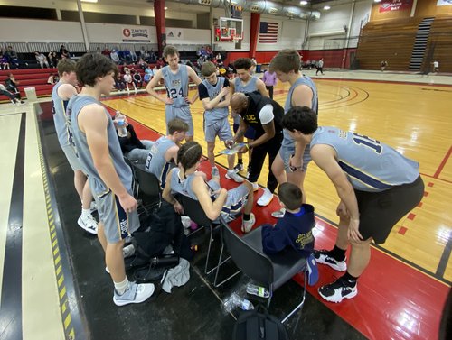 Backetball Team with Coach